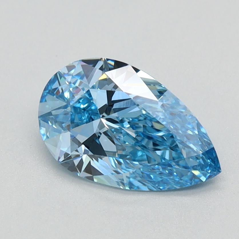 0.90 Ct. Fancy Vivid Blue Pear Lab Grown Diamond