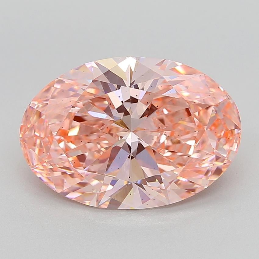 6.02 Ct. Fancy Vivid  Pink Oval Lab Grown Diamond