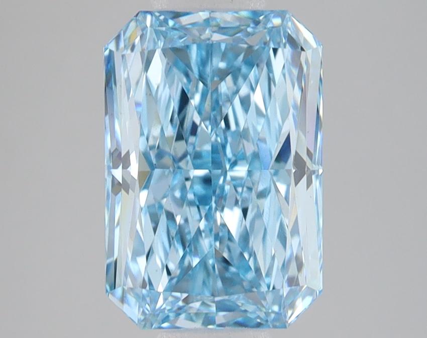 3.08 Ct. Fancy Vivid Blue Radiant Lab Grown Diamond
