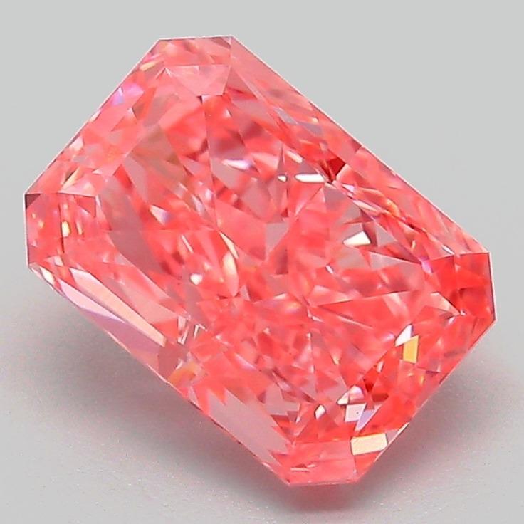 2.19 Ct. Fancy Vivid Pink Radiant Lab Grown Diamond