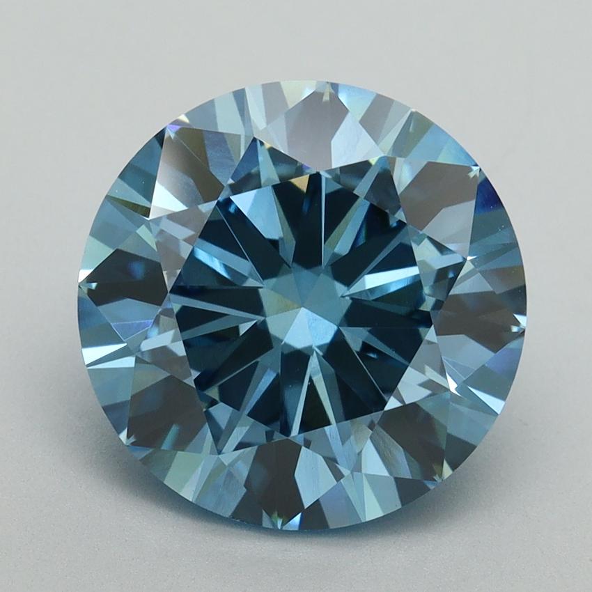 5.04 Ct. Fancy Vivid Blue Round Lab Grown Diamond