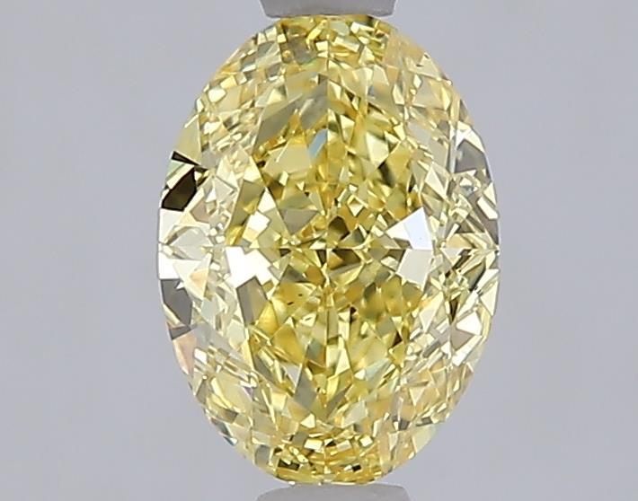 1.09 Ct. Fancy Intense  Yellow Oval Lab Grown Diamond