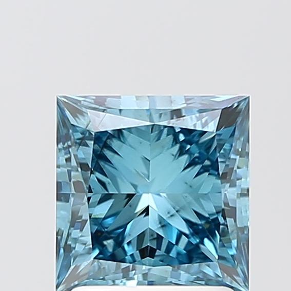 2.01 Ct. Fancy Vivid Blue Princess Lab Grown Diamond