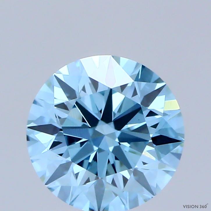 1.04 Ct. Fancy Vivid Blue Round Lab Grown Diamond
