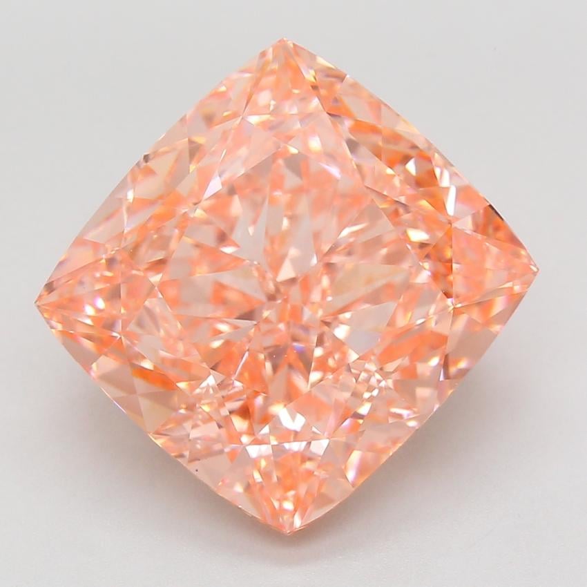 15.23 Ct. Fancy Vivid Pink Cushion Lab Grown Diamond