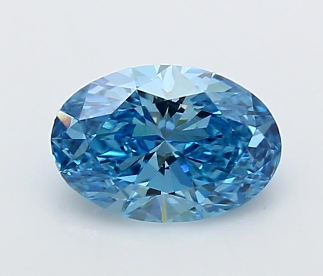 1.22 Ct. Fancy Vivid  Blue Oval Lab Grown Diamond
