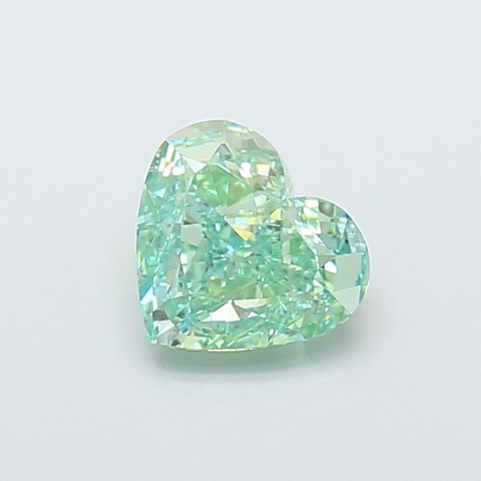 1.33 Ct. Fancy Vivid  Green Heart Lab Grown Diamond