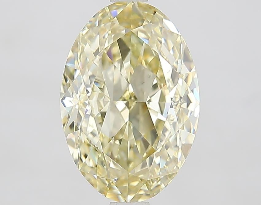 3.41 Ct. Fancy Light Yellow Oval Lab Grown Diamond