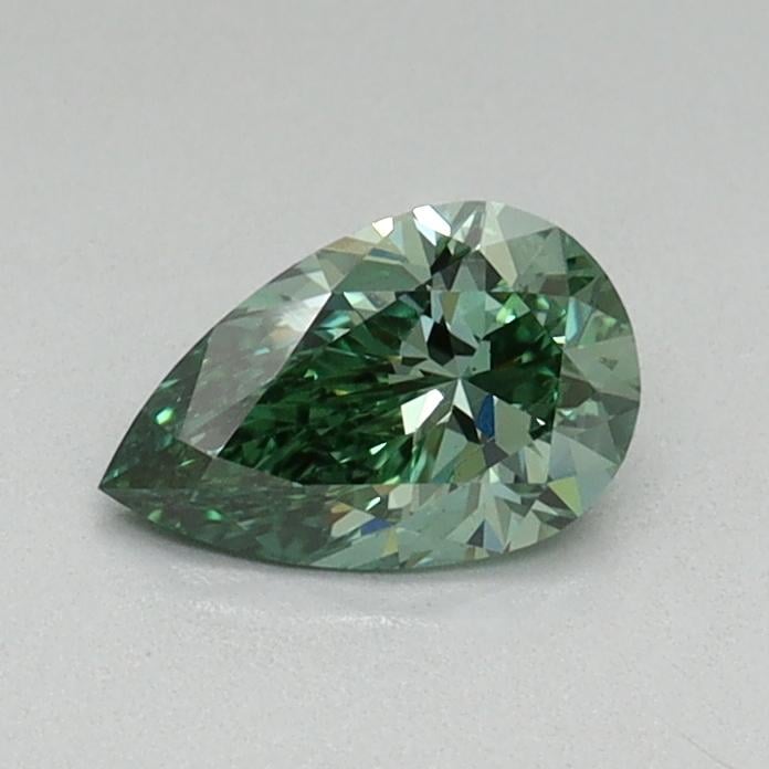 0.46 Ct. Fancy Vivid Green Pear Lab Grown Diamond