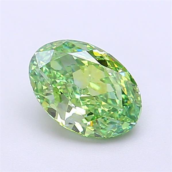 1.01 Ct. Fancy Vivid Green Oval Lab Grown Diamond
