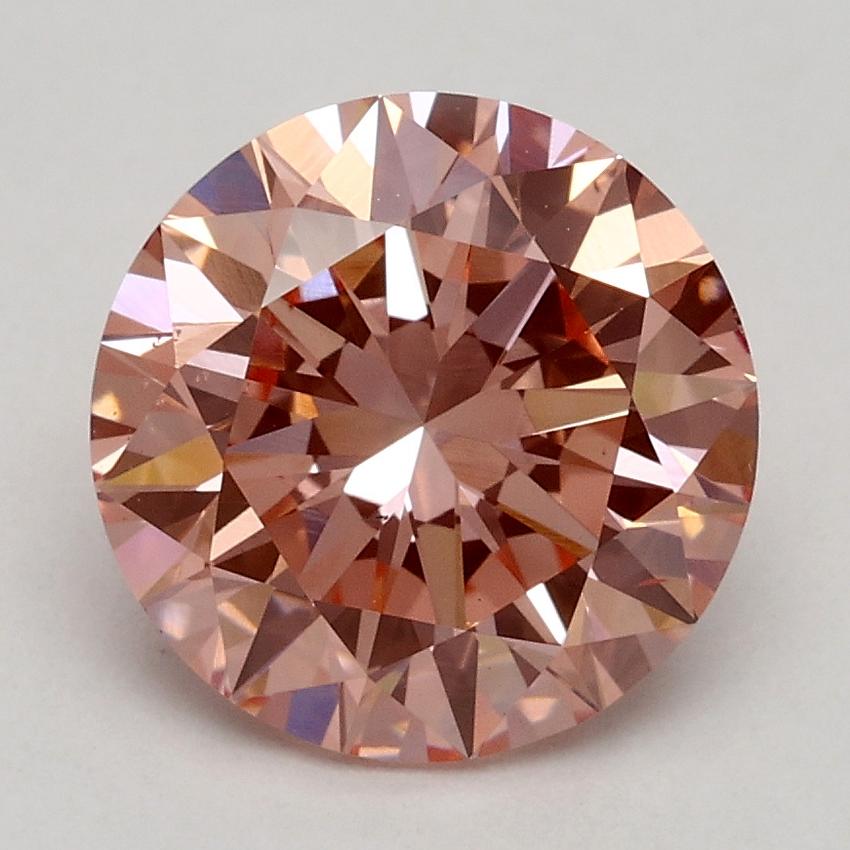 2.18 Ct. Fancy Intense Pink Round Lab Grown Diamond