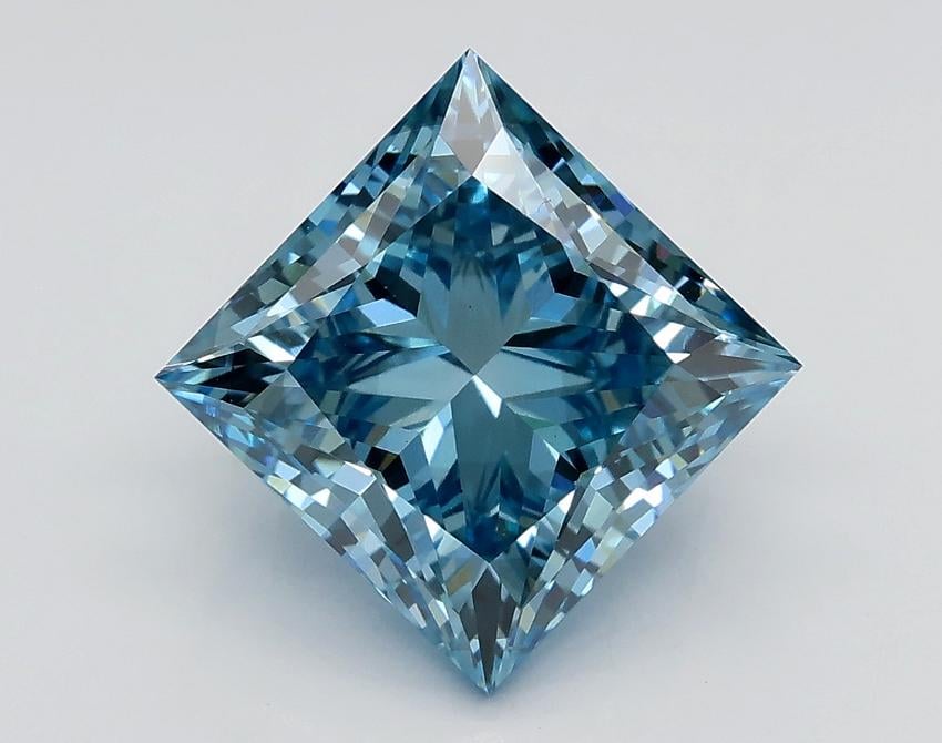 3.01 Ct. Fancy Blue Princess Lab Grown Diamond