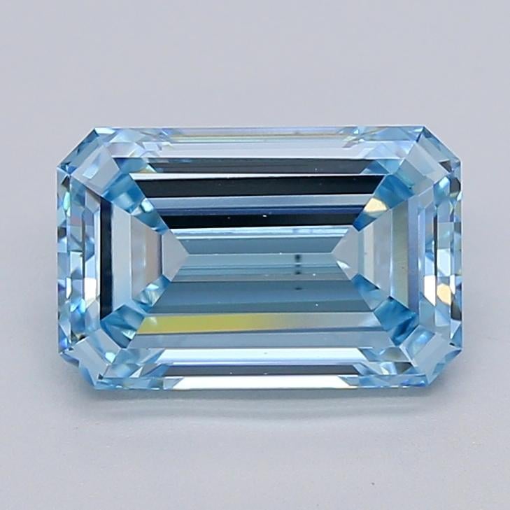 3.11 Ct. Fancy Vivid  Blue Emerald Lab Grown Diamond