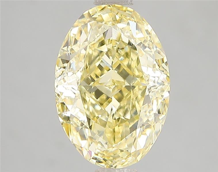 3.06 Ct. Fancy Vivid Yellow Oval Lab Grown Diamond