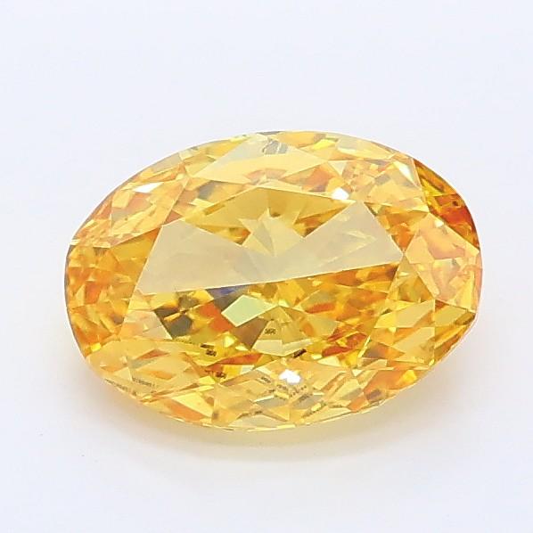 1.14 Ct. Fancy Vivid Yellow Oval Lab Grown Diamond