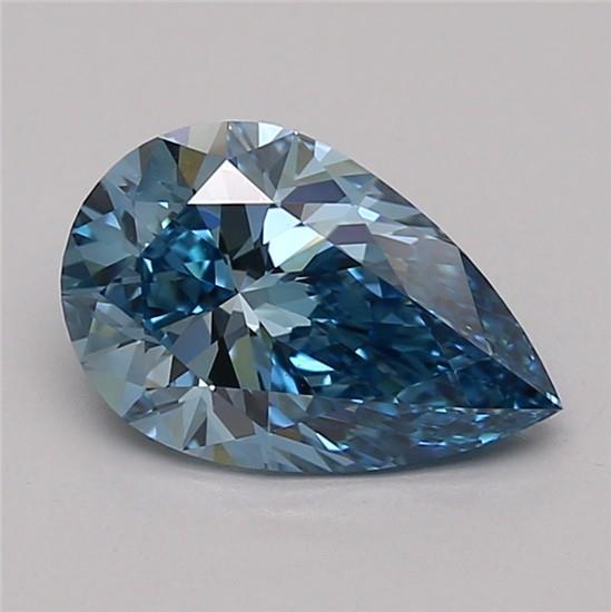 1.46 Ct. Fancy Vivid Blue Pear Lab Grown Diamond