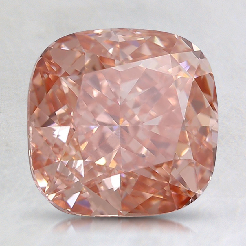 2.75 Ct. Fancy Intense Orangy Pink Cushion Lab Grown Diamond