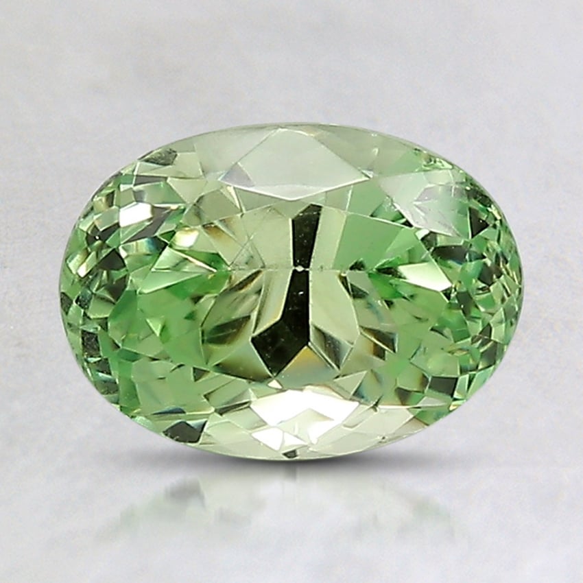 8.1x5.9mm Unheated Green Oval Grossular Garnet