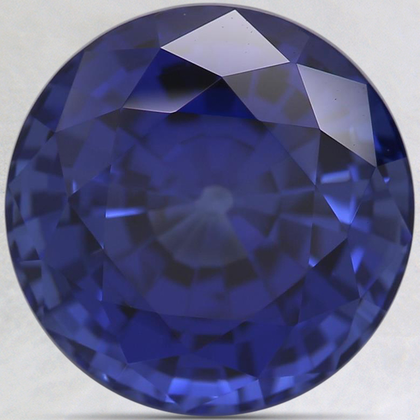 10mm Blue Round Lab Created Sapphire