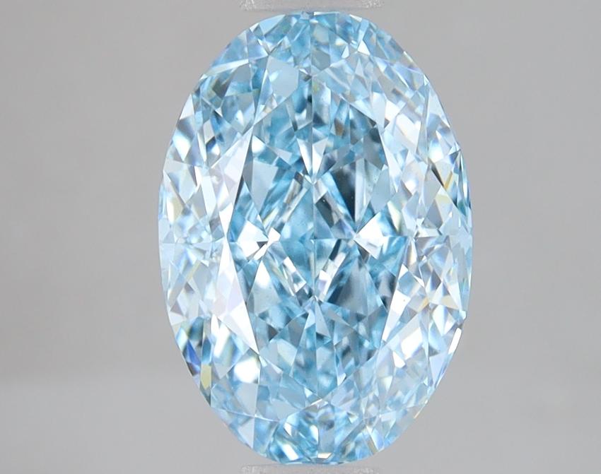3.01 Ct. Fancy Vivid Blue Oval Lab Grown Diamond