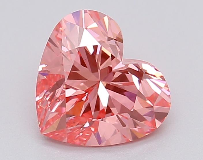 1.05 Ct. Fancy Vivid Pink Heart Lab Grown Diamond