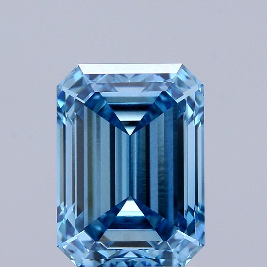 2.52 Ct. Fancy Vivid Blue Emerald Lab Grown Diamond