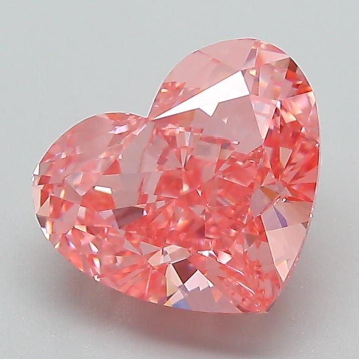 2.41 Ct. Fancy Vivid Pink Heart Lab Grown Diamond