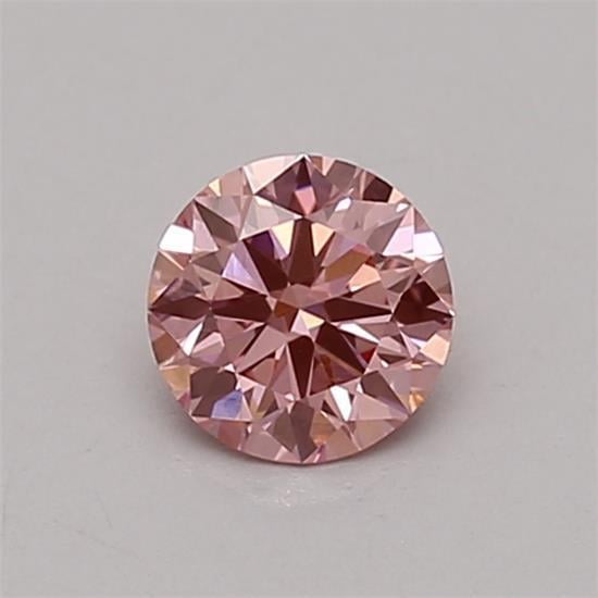 0.35 Ct. Fancy Vivid Pink Round Lab Grown Diamond