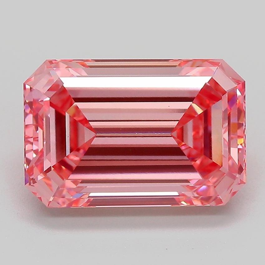 5.08 Ct. Fancy Vivid Pink Emerald Lab Grown Diamond