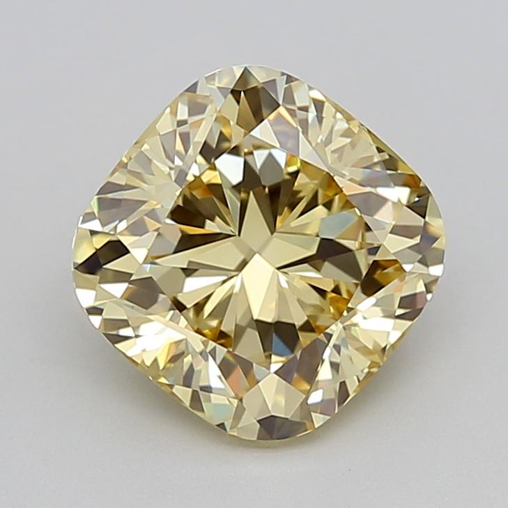 2.68 Ct. Fancy  Yellow Cushion Lab Grown Diamond