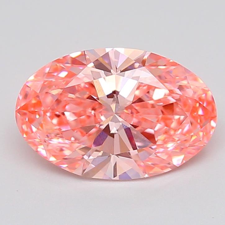 3.02 Ct. Fancy Vivid  Pink Oval Lab Grown Diamond
