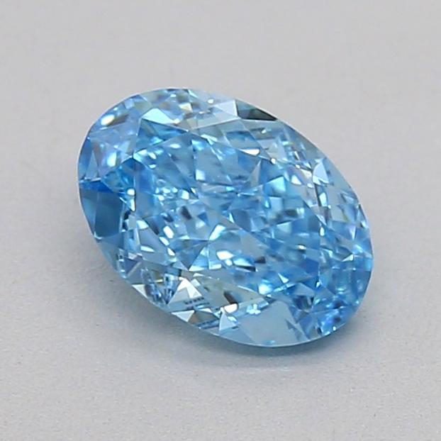 0.54 Ct. Fancy Vivid  Blue Oval Lab Grown Diamond