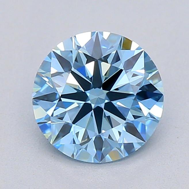 0.70 Ct. Fancy Vivid  Blue Round Lab Grown Diamond