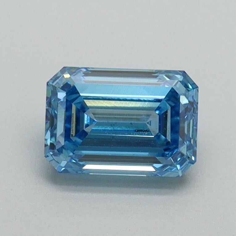 1.01 Ct. Fancy Vivid Blue Emerald Lab Grown Diamond