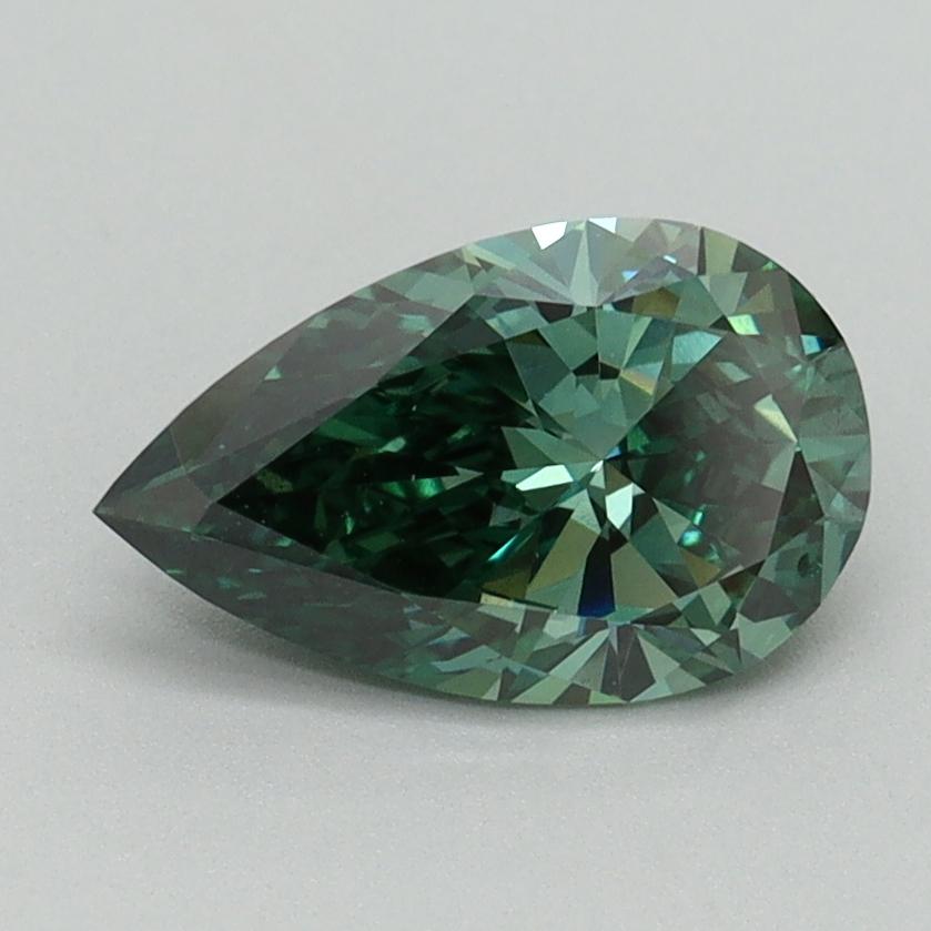 1.10 Ct. Fancy Vivid Green Pear Lab Grown Diamond