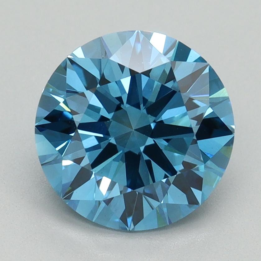2.26 Ct. Fancy Vivid Blue Round Lab Grown Diamond