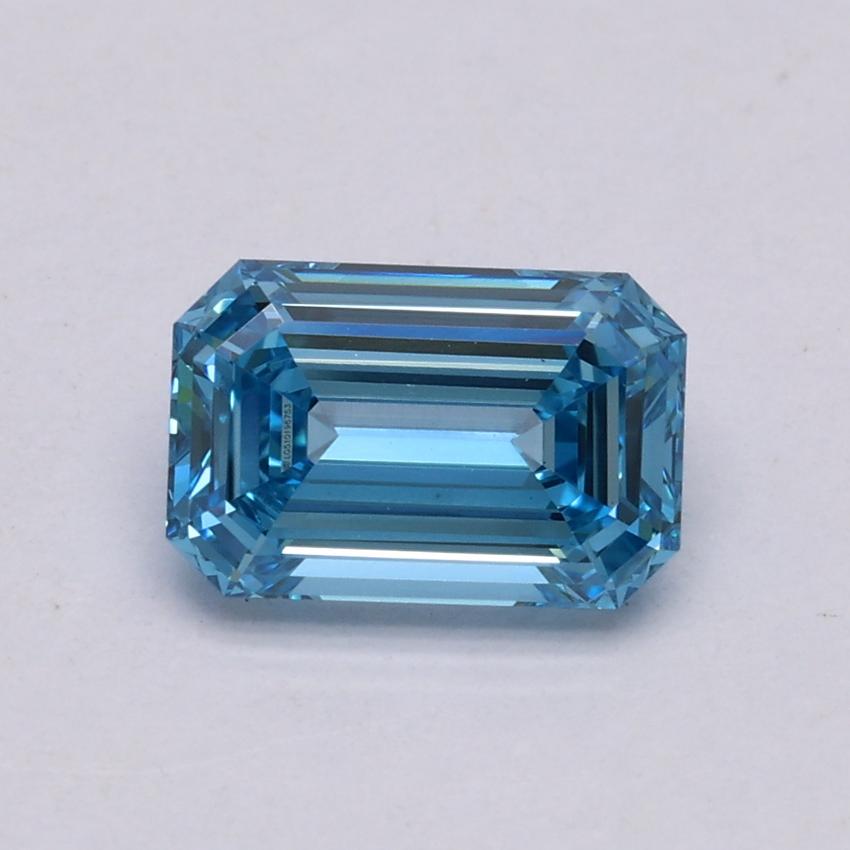 1.01 Ct. Fancy Intense Blue Emerald Lab Grown Diamond