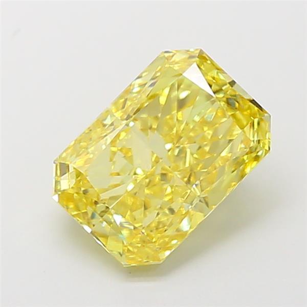 3.70 Ct. Fancy Vivid Yellow Radiant Lab Grown Diamond