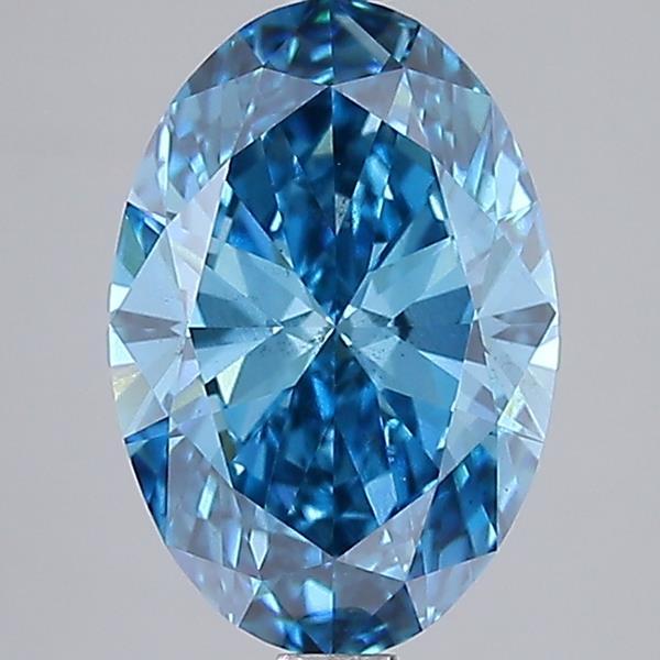 2.50 Ct. Fancy Vivid Blue Oval Lab Grown Diamond