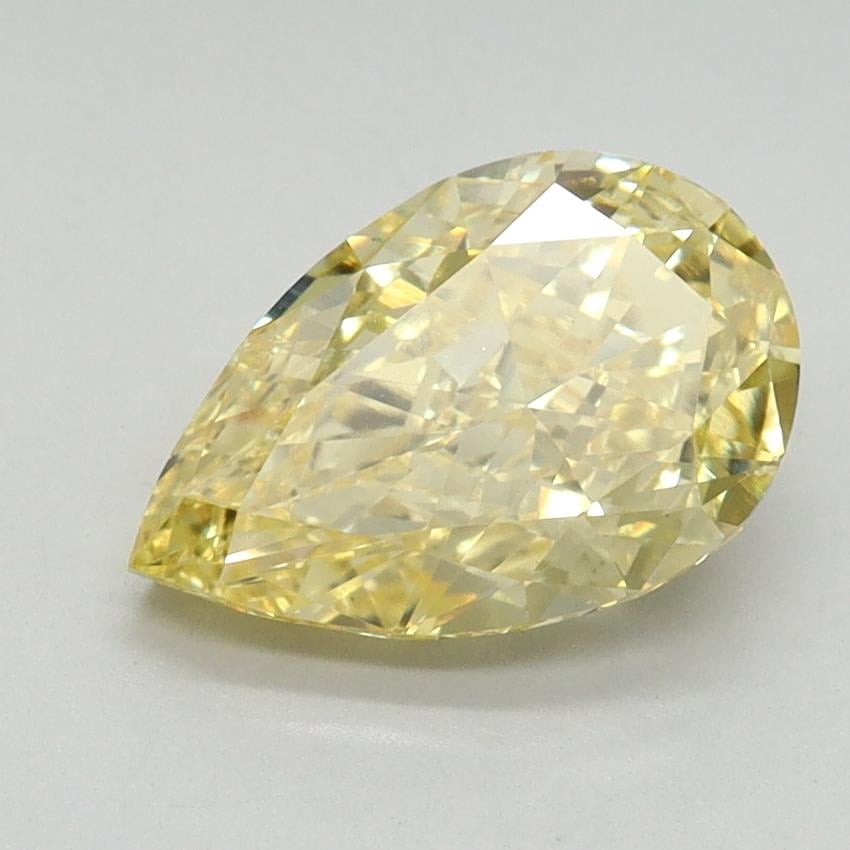 2.00 Ct. Fancy Vivid Yellow Pear Lab Grown Diamond