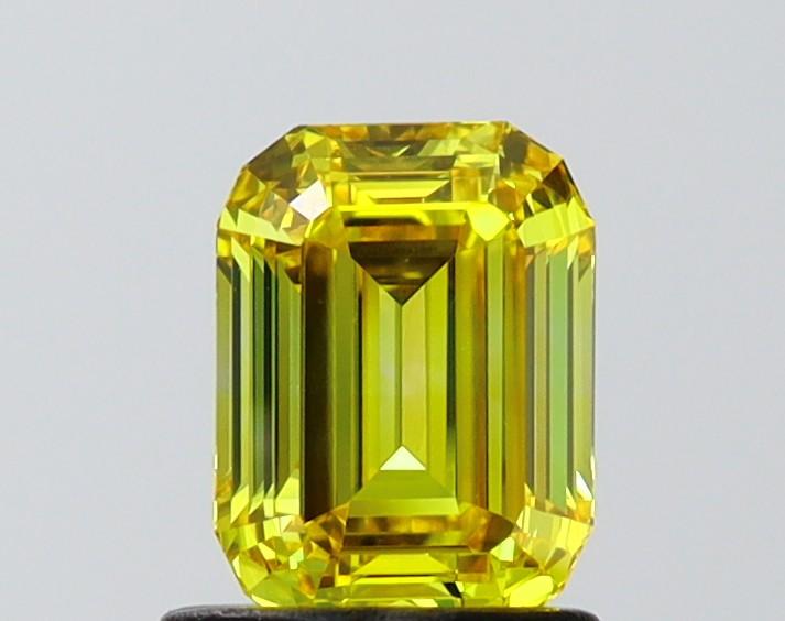 1.06 Ct. Fancy Vivid Yellow Emerald Lab Grown Diamond