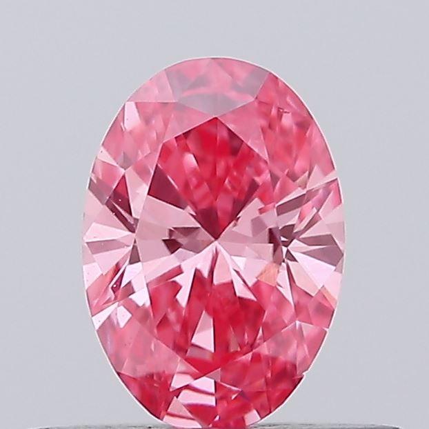 0.28 Ct. Fancy Vivid Pink Oval Lab Grown Diamond