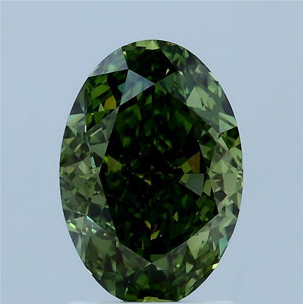 2.01 Ct. Fancy Vivid Green Oval Lab Grown Diamond