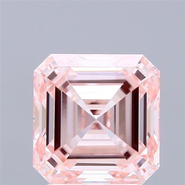 3.01 Ct. Fancy Intense Pink Asscher Lab Grown Diamond