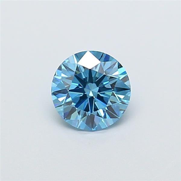 0.90 Ct. Fancy Vivid Blue Round Lab Grown Diamond