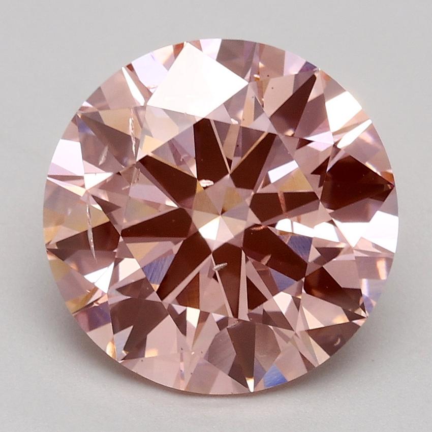 3.09 Ct. Fancy Intense Pink Round Lab Grown Diamond