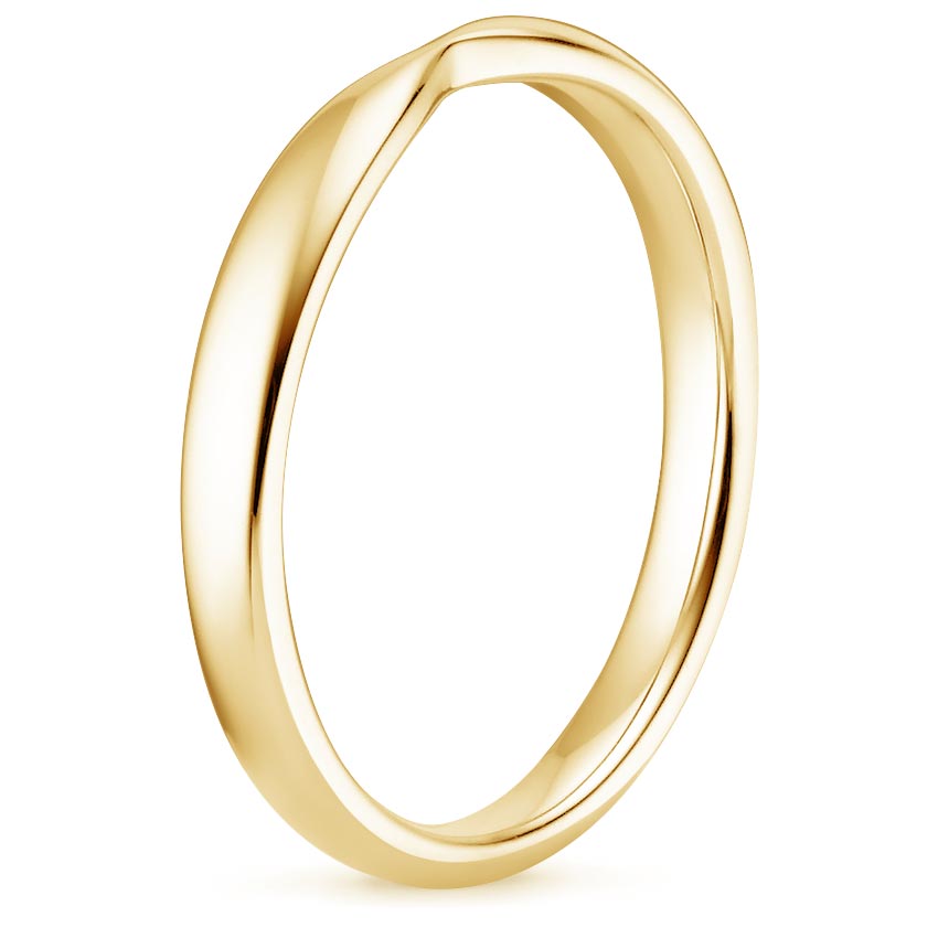 2.5mm Tapered Comfort Fit Ring in 18K Yellow Gold