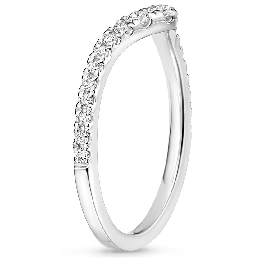18K White Gold Tapered Flair Diamond Ring (1/3 ct. tw.), large side view
