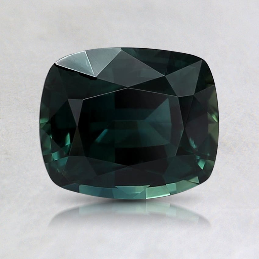 7.1x6mm Unheated Teal Cushion Sapphire