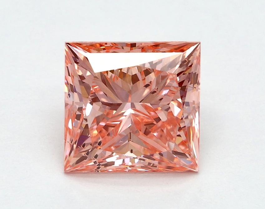 2.13 Ct. Fancy Vivid Pink Princess Lab Grown Diamond